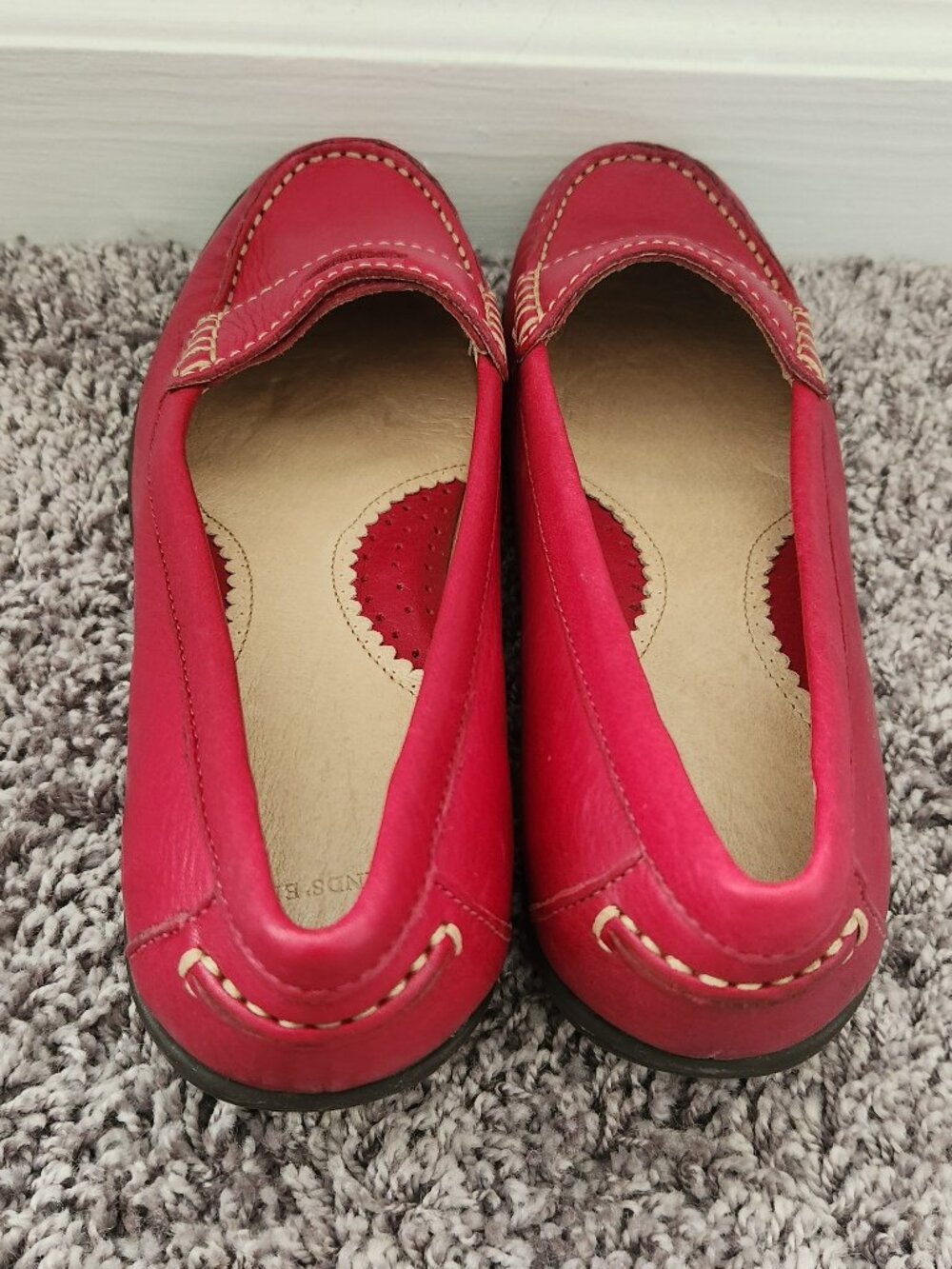 Lands' End red loafers